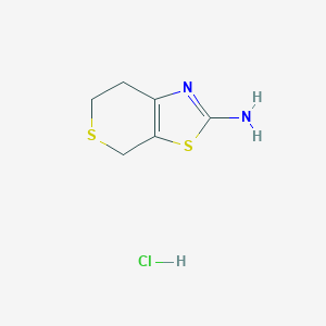 molecular formula C6H9ClN2S2 B12446483 4H,6H,7H-Thiopyrano[4,3-D][1,3]thiazol-2-amine hydrochloride 