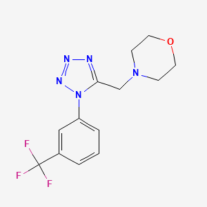 molecular formula C13H14F3N5O B12446486 4-({1-[3-(trifluoromethyl)phenyl]-1H-tetrazol-5-yl}methyl)morpholine 