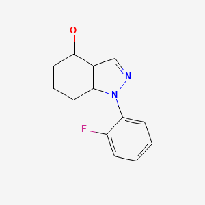molecular formula C13H11FN2O B12446499 1-(2-Fluorophenyl)-1,5,6,7-tetrahydro-4H-indazol-4-one 