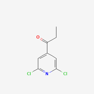 molecular formula C8H7Cl2NO B12446502 1-(2,6-Dichloropyridin-4-yl)propan-1-one 