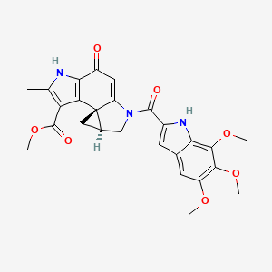 methyl (1R,12S)-4-methyl-7-oxo-10-(5,6,7-trimethoxy-1H-indole-2-carbonyl)-5,10-diazatetracyclo[7.4.0.01,12.02,6]trideca-2(6),3,8-triene-3-carboxylate