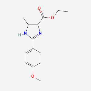molecular formula C14H16N2O3 B12446529 Ethyl 2-(4-methoxyphenyl)-4-methyl-1H-imidazole-5-carboxylate 