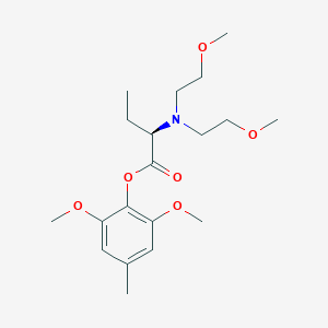 Butanoic acid, 2-(bis(2-methoxyethyl)amino)-, 2,6-dimethoxy-4-methylphenyl ester, (2R)-