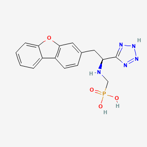 [[(1S)-2-dibenzofuran-3-yl-1-(2H-tetrazol-5-yl)ethyl]amino]methylphosphonic acid