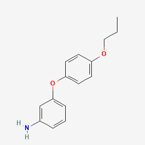 molecular formula C15H17NO2 B12446557 3-(4-Propoxy-phenoxy)-phenylamine CAS No. 887580-04-3