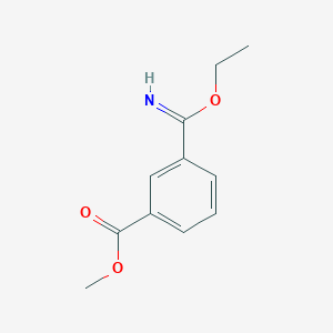 molecular formula C11H13NO3 B12446559 Methyl 3-[ethoxy(imino)methyl]benzoate CAS No. 749199-99-3