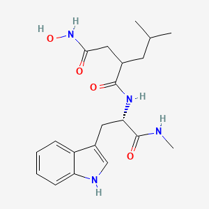 N'-hydroxy-N-[(2S)-3-(1H-indol-3-yl)-1-(methylamino)-1-oxopropan-2-yl]-2-(2-methylpropyl)butanediamide