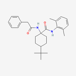 molecular formula C27H36N2O2 B12446567 4-tert-butyl-N-(2,6-dimethylphenyl)-1-[(phenylacetyl)amino]cyclohexanecarboxamide 