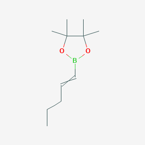 molecular formula C11H21BO2 B12446574 4,4,5,5-Tetramethyl-2-[(1E)-pent-1-EN-1-YL]-1,3,2-dioxaborolane 