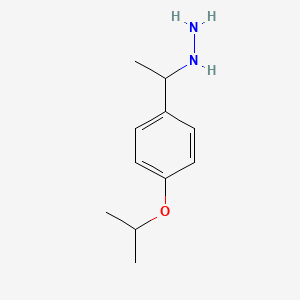 molecular formula C11H18N2O B12446586 1-(1-[4-(Propan-2-yloxy)phenyl]ethyl)hydrazine CAS No. 1016674-77-3