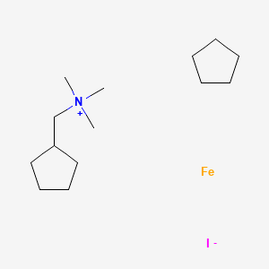 molecular formula C14H30FeIN B12446606 Cyclopentane;cyclopentylmethyl(trimethyl)azanium;iron;iodide 