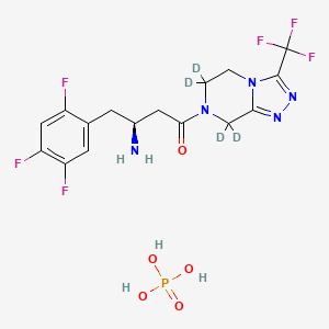 molecular formula C16H18F6N5O5P B12446614 ent-Sitagliptin Phosphate 
