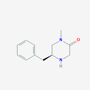 molecular formula C12H16N2O B12446640 (S)-5-Benzyl-1-methylpiperazin-2-one 