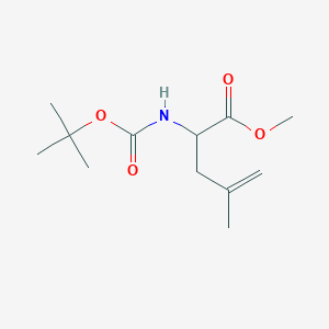 molecular formula C12H21NO4 B12446641 Methyl 2-(tert-butoxycarbonylamino)-4-methylpent-4-enoate CAS No. 173306-83-7