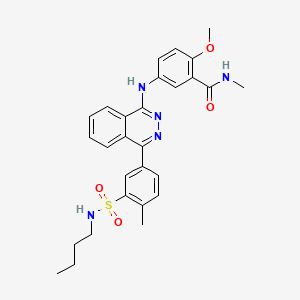 molecular formula C28H31N5O4S B12446665 5-({4-[3-(butylsulfamoyl)-4-methylphenyl]phthalazin-1-yl}amino)-2-methoxy-N-methylbenzamide 