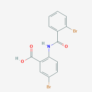 molecular formula C14H9Br2NO3 B12446745 5-Bromo-2-(2-bromo-benzoylamino)-benzoic acid 