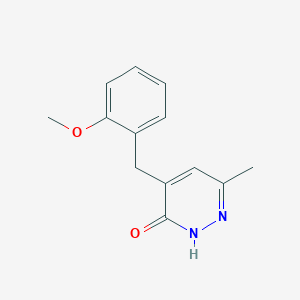 molecular formula C13H14N2O2 B12446771 4-(2-Methoxy-benzyl)-6-methyl-2H-pyridazin-3-one 