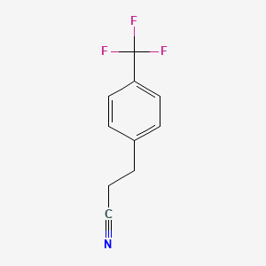 molecular formula C10H8F3N B12446776 3-[4-(Trifluoromethyl)phenyl]propiononitrile 