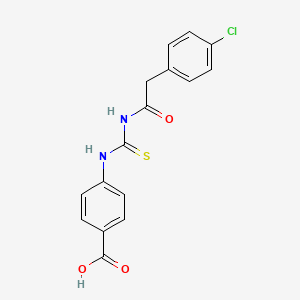 molecular formula C16H13ClN2O3S B12446863 4-({[(4-Chlorophenyl)acetyl]carbamothioyl}amino)benzoic acid 