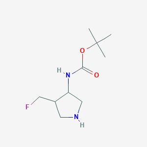 molecular formula C10H19FN2O2 B12446875 Tert-butyl (4-(fluoromethyl)pyrrolidin-3-yl)carbamate 