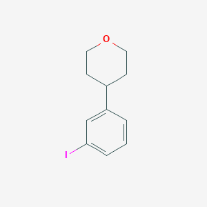 molecular formula C11H13IO B12446896 3-(4-Tetrahydropyranyl)iodobenzene 