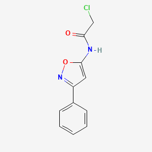 molecular formula C11H9ClN2O2 B12446911 2-Chloro-N-(3-phenylisoxazol-5-YL)acetamide 