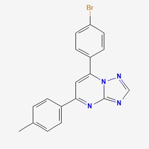 molecular formula C18H13BrN4 B12446924 7-(4-Bromophenyl)-5-(4-methylphenyl)[1,2,4]triazolo[1,5-a]pyrimidine 