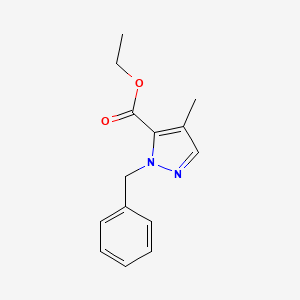 molecular formula C14H16N2O2 B12446934 ethyl 1-benzyl-4-methyl-1H-pyrazole-5-carboxylate 