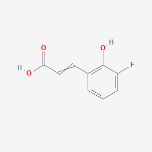 molecular formula C9H7FO3 B12446941 3-Fluoro-2-hydroxycinnamic acid 