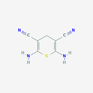 molecular formula C7H6N4S B12446946 2,6-diamino-4H-thiopyran-3,5-dicarbonitrile 