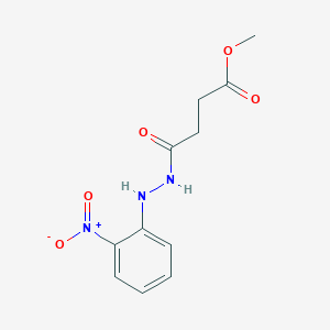 molecular formula C11H13N3O5 B12446973 Methyl 4-[2-(2-nitrophenyl)hydrazinyl]-4-oxobutanoate 