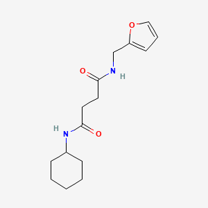 molecular formula C15H22N2O3 B12446989 N-cyclohexyl-N'-(furan-2-ylmethyl)butanediamide 
