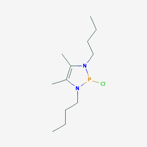 molecular formula C12H24ClN2P B124470 1,3,2-Diazaphosphol-4-ene, 2-chloro-1,3-dibutyl-4,5-dimethyl- CAS No. 141968-99-2