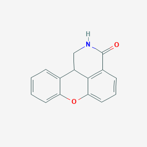 molecular formula C15H11NO2 B1244700 1,11b-Dihydro-[2h]benzopyrano[4,3,2-de]isoquinolin-3-one 