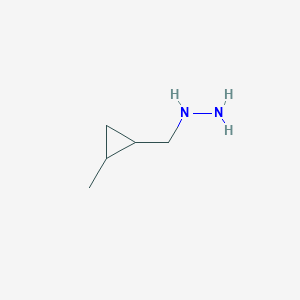 molecular formula C5H12N2 B12447002 [(2-Methylcyclopropyl)methyl]hydrazine CAS No. 1016743-42-2