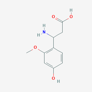 molecular formula C10H13NO4 B12447003 3-Amino-3-(4-hydroxy-2-methoxyphenyl)propanoic acid CAS No. 773124-31-5
