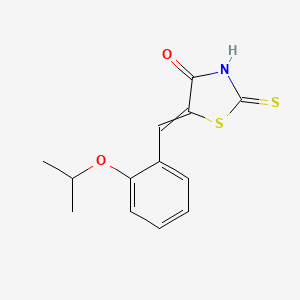 molecular formula C13H13NO2S2 B12447015 (5E)-5-[(2-isopropoxyphenyl)methylidene]-2-sulfanyl-1,3-thiazol-4-one 
