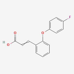 molecular formula C15H11FO3 B12447018 3-[2-(4-Fluorophenoxy)phenyl]prop-2-enoic acid 