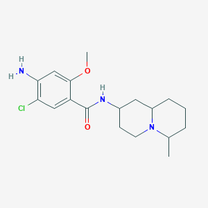 molecular formula C18H26ClN3O2 B1244705 4-amino-5-chloro-2-methoxy-N-(6-methyl-2,3,4,6,7,8,9,9a-octahydro-1H-quinolizin-2-yl)benzamide 