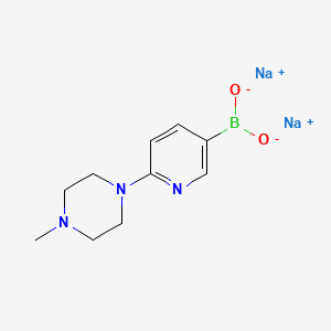 molecular formula C10H14BN3Na2O2 B12447050 Disodium [6-(4-methylpiperazin-1-yl)-3-pyridyl]-dioxidoborane 