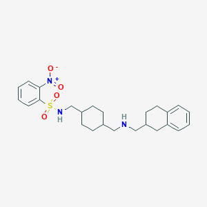 2-nitro-N-[[4-[(1,2,3,4-tetrahydronaphthalen-2-ylmethylamino)methyl]cyclohexyl]methyl]benzenesulfonamide