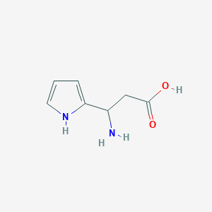 molecular formula C7H10N2O2 B12447066 3-amino-3-(1H-pyrrol-2-yl)propanoic acid CAS No. 773122-41-1
