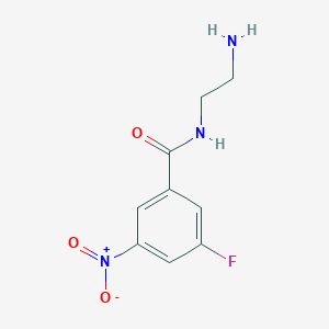 molecular formula C9H10FN3O3 B12447097 N-(2-Aminoethyl)-3-fluoro-5-nitrobenzamide 