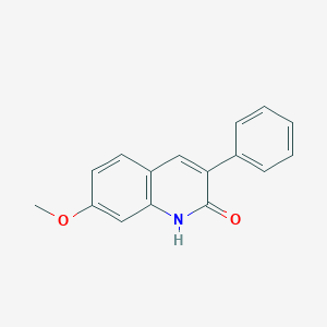 molecular formula C16H13NO2 B124471 7-Methoxy-3-phenyl-2-quinolinol CAS No. 141748-56-3