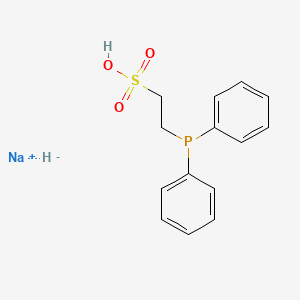 molecular formula C14H16NaO3PS B12447113 Sodium;2-diphenylphosphanylethanesulfonic acid;hydride 