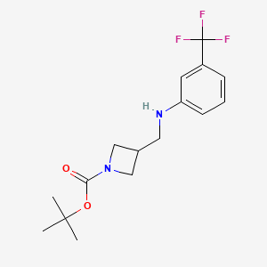 molecular formula C16H21F3N2O2 B12447116 1-Boc-3-([(3-trifluoromethyl-phenyl)-amino]-methyl)-azetidine CAS No. 887590-23-0