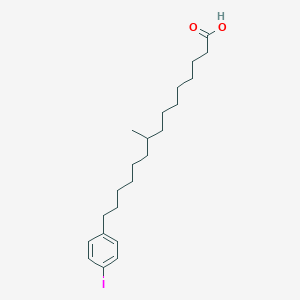 molecular formula C22H35IO2 B1244719 15-(4-Iodophenyl)-9-methylpentadecanoic acid CAS No. 124591-81-7
