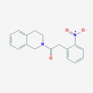 molecular formula C17H16N2O3 B12447218 1-(3,4-dihydroisoquinolin-2(1H)-yl)-2-(2-nitrophenyl)ethanone 