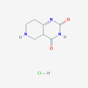 molecular formula C7H10ClN3O2 B12447230 3H,4AH,5H,6H,7H,8H-Pyrido[4,3-D]pyrimidine-2,4-dione hydrochloride 