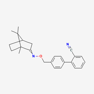 molecular formula C24H26N2O B12447260 4'-(1,7,7-Trimethyl-bicyclo[2.2.1]hept-2-ylideneaminooxymethyl)-biphenyl-2-carbonitrile 